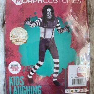Morphsuits Kids Laughing Mime Costume - Black and White Boys Size MEDIUM